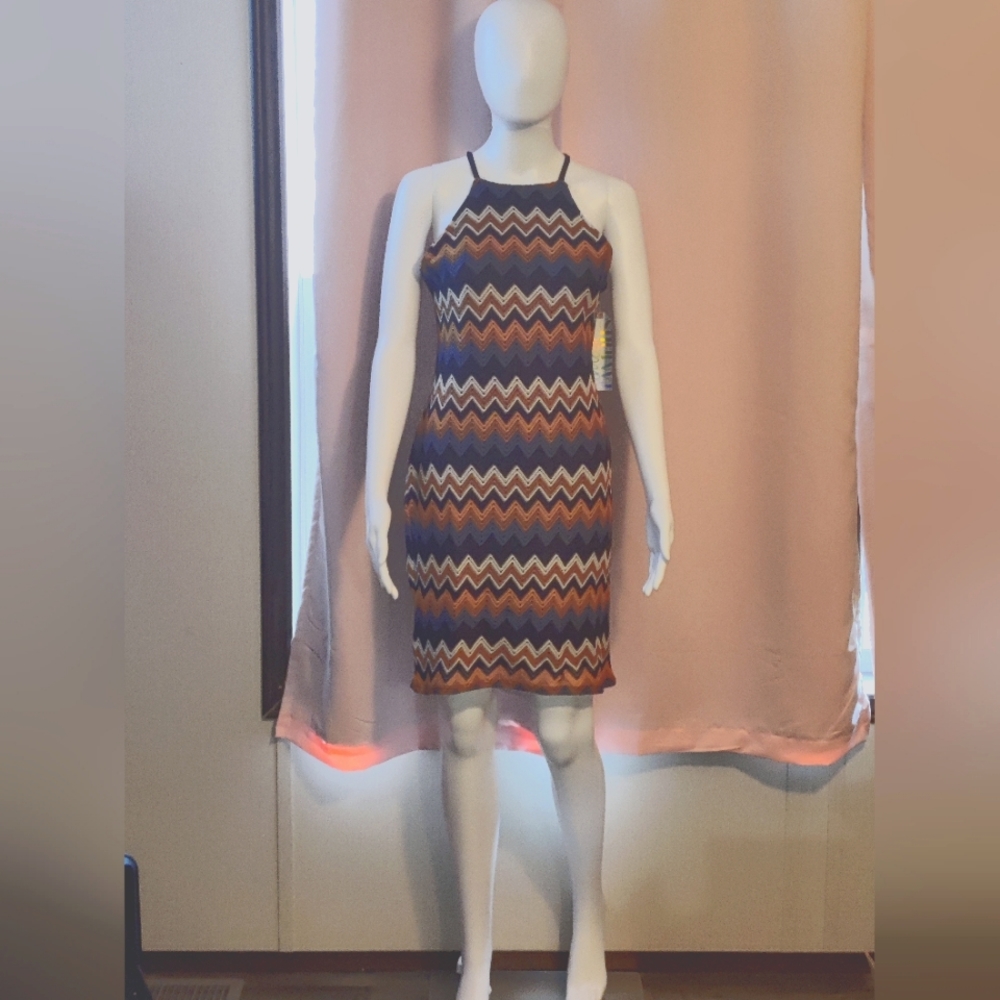 ### NWT -  ALMOST FAMOUS CHEVRON CAMI DRESS